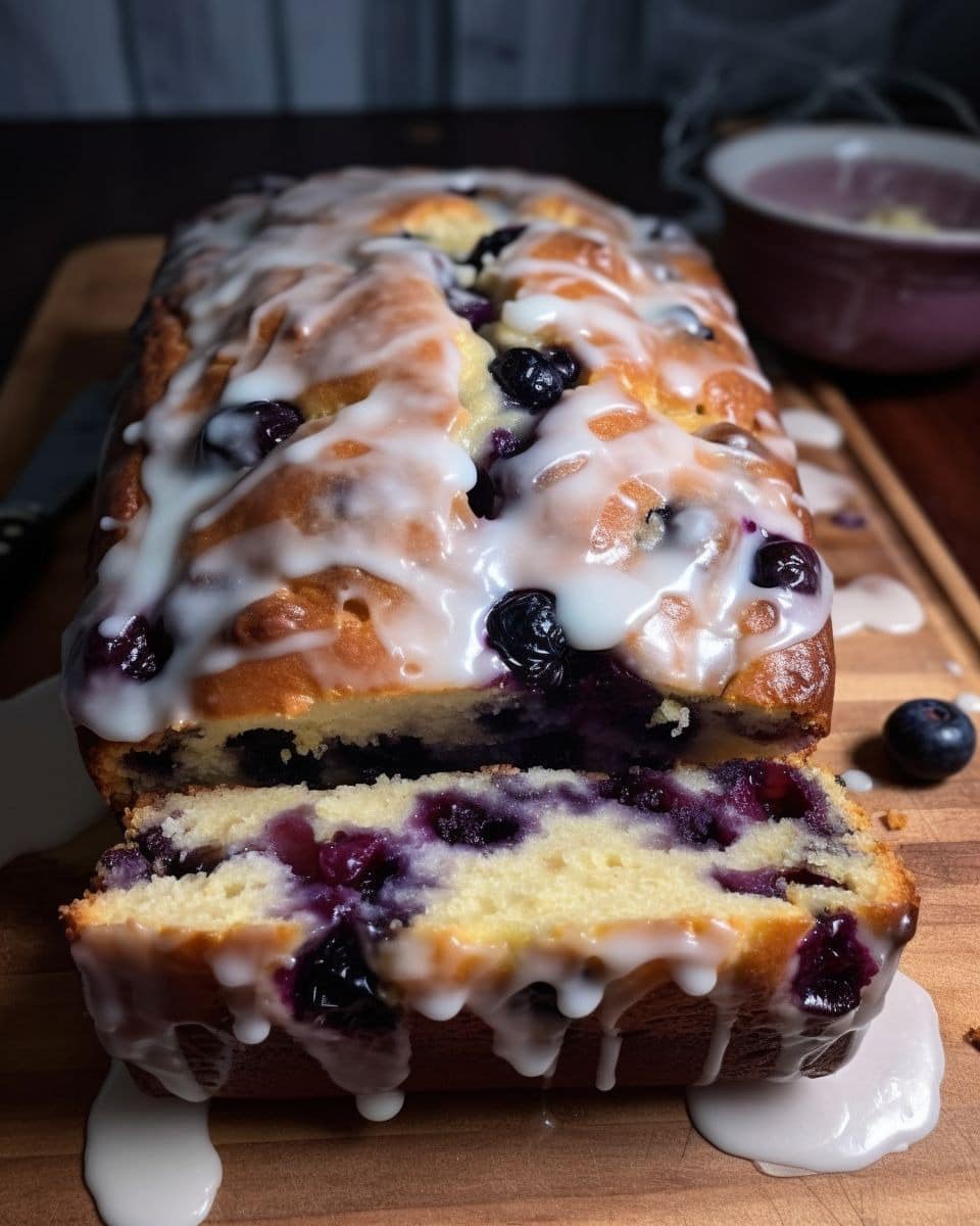 Delicious Lemon Blueberry Loaf with Zesty Lemon Glaze - A Perfect Treat