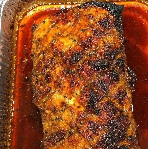 SlowRoasted Pork Loin with CocaCola Glaze iadun