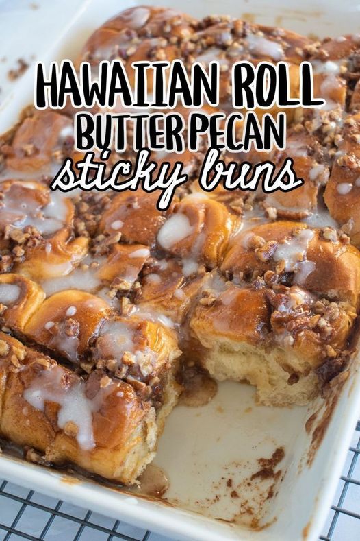 Hawaiian Roll Butter Pecan Sticky Buns iadun