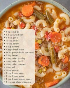 Vegetable Hamburger Soup Recipe With Ground Beef