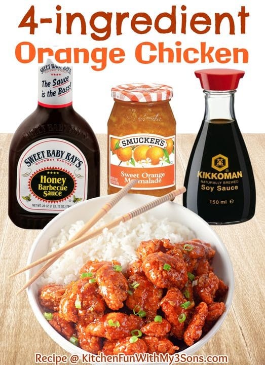 Easy 4 Ingredient Orange Chicken