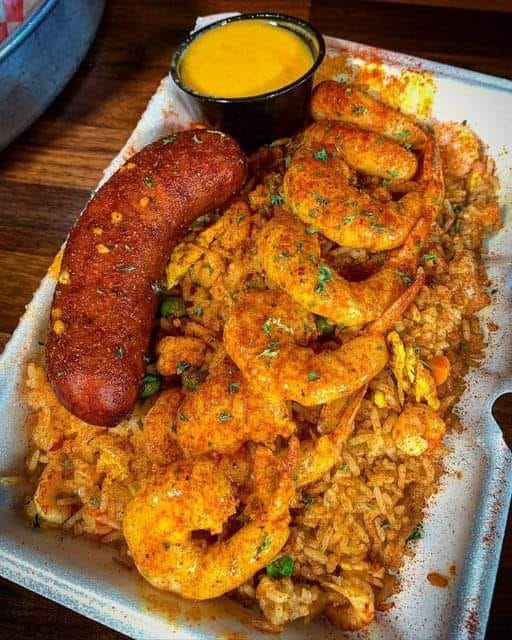 CAJUN SHRIMP & SAUSAGE FRIED RICE - iadun