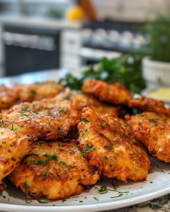 Low Carb Dill Pickle Chicken Fritters iadun
